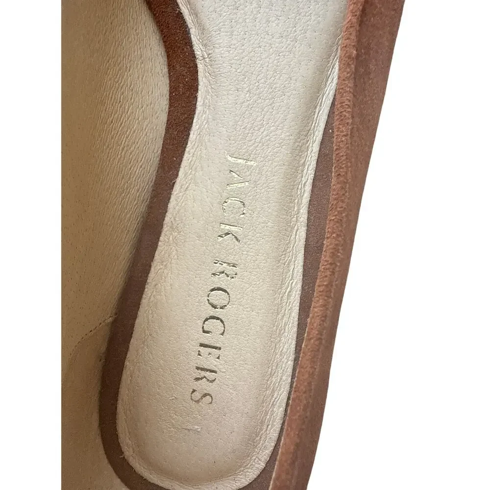 Jack Rogers Kenlyn Brown Suede Ballet Flat Size 9.5 NEW NWOT